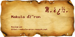 Makula Áron névjegykártya