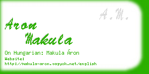 aron makula business card